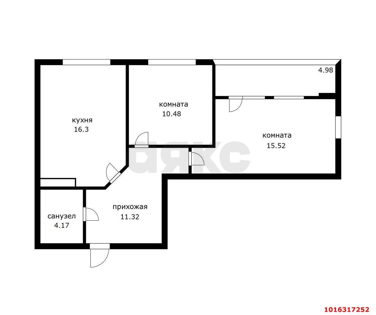 Фото №16: 2-комнатная квартира 63 м² - Краснодар, Прикубанский внутригородской округ, мкр. жилой комплекс Архитектор, ул. Наставников, 14
