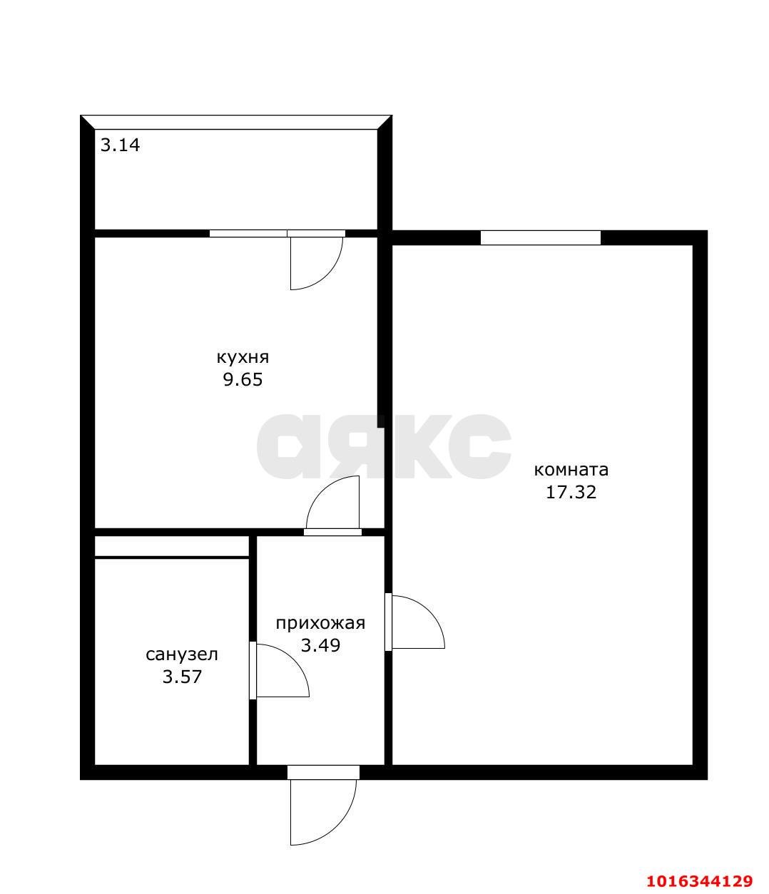 Фото №9: 1-комнатная квартира 34 м² - Краснодар, Прикубанский внутригородской округ, мкр. Славянский, ул. Заполярная, 35к12