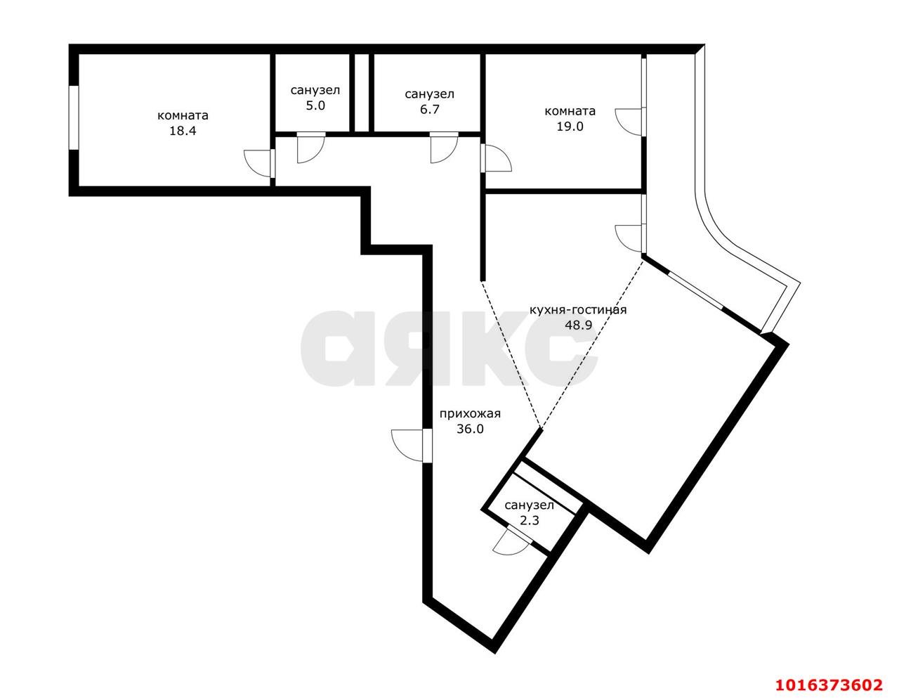Фото №2: 3-комнатная квартира 140 м² - Краснодар, ЖК Тургенев, Западный внутригородской округ, Фестивальный, мкр. жилой комплекс Тургенев, ул. Дальняя, 8к1