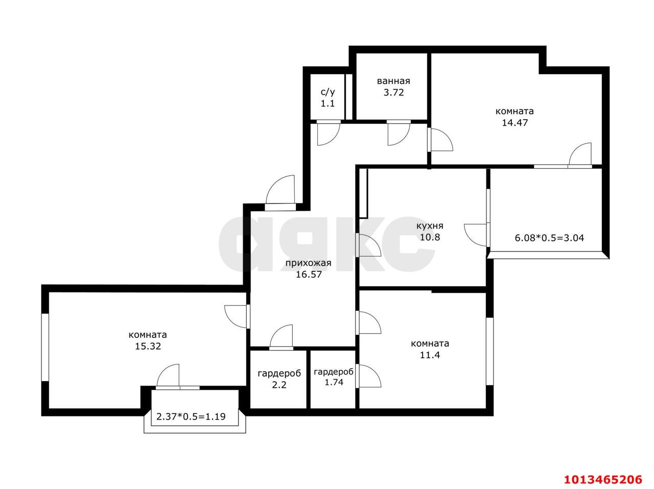 Фото №7: 3-комнатная квартира 78 м² - Краснодар, ЖК Керченский, Панорама, Прикубанский внутригородской округ, мкр. жилой комплекс Керченский, ул. им. Героя Сарабеева В.И., 5