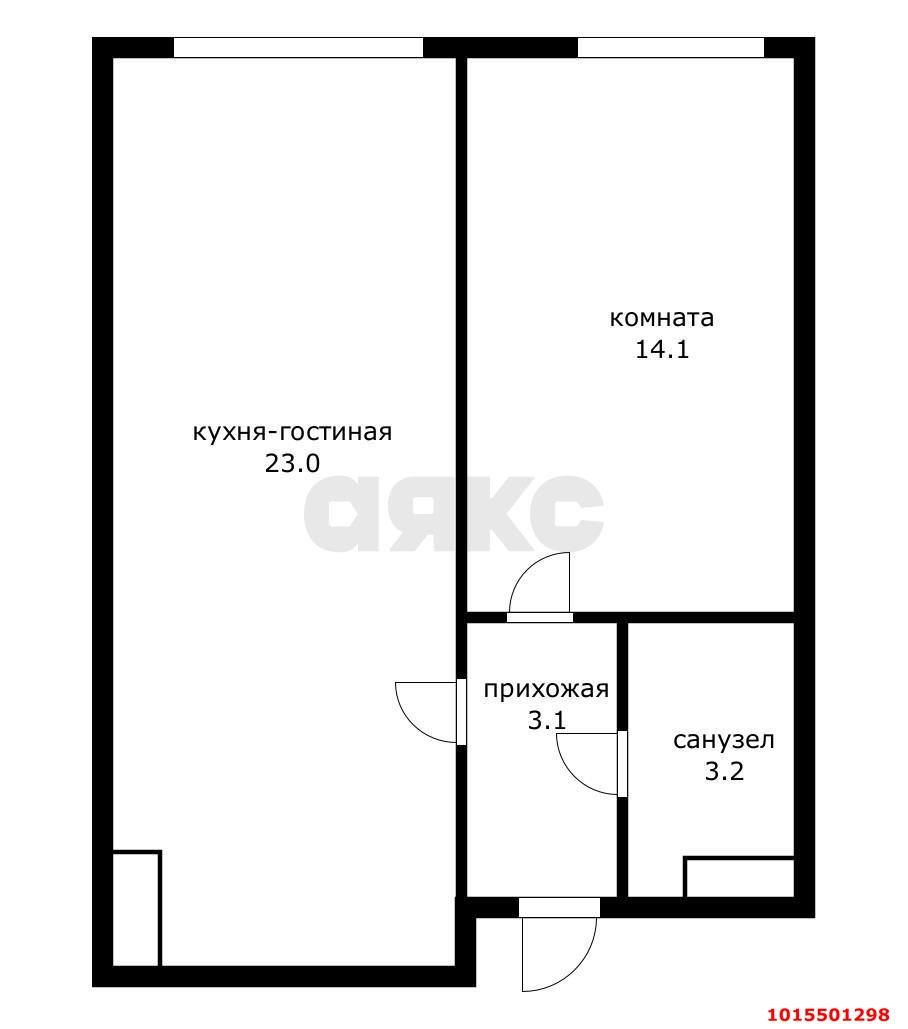 Фото №12: 1-комнатная квартира 43 м² - Новая Адыгея, мкр. жилой комплекс Мега-Победа 2, ул. Песочная, 1к5