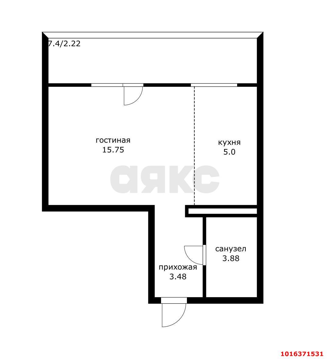 Фото №5: Студия 30 м² - Краснодар, Прикубанский внутригородской округ, Восточный, мкр. жилой комплекс Квартал № 6, ул. имени Героя Советского Союза Якова Кобзаря, 1