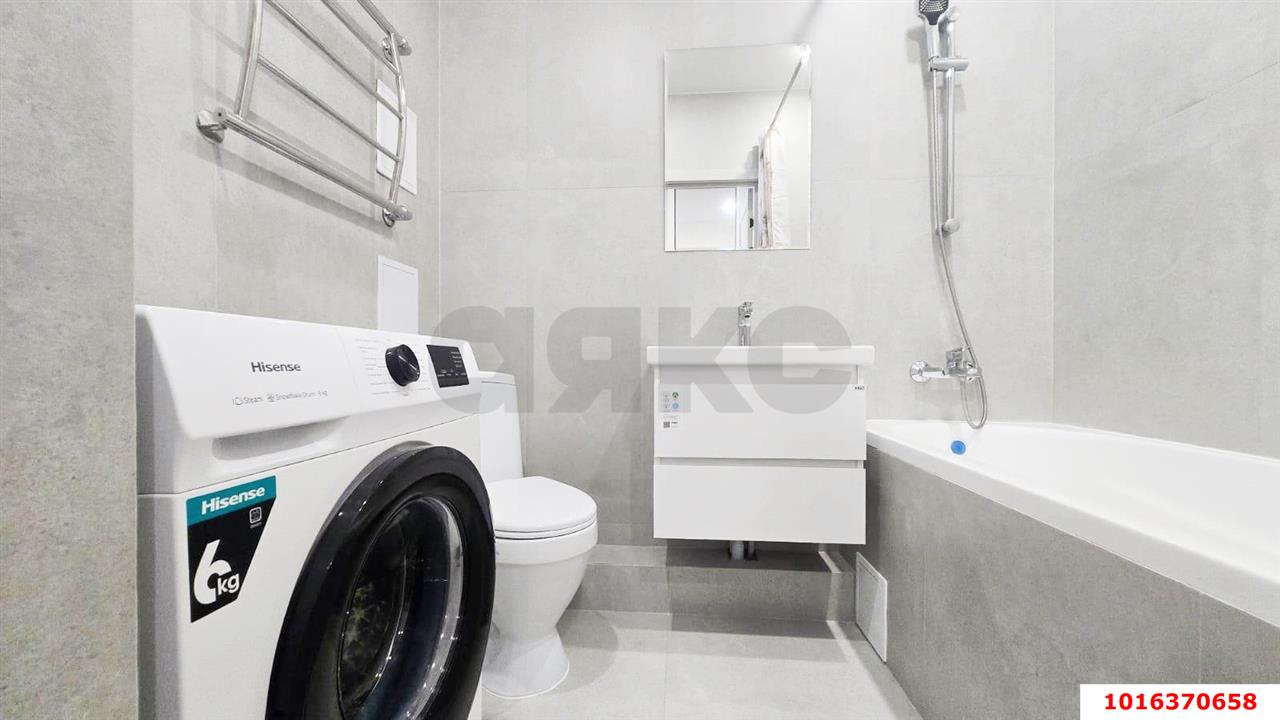 Фото №9: 1-комнатная квартира <span class="whitespace-nowrap">42 м²</span>, <span class="whitespace-nowrap">15/19 эт.</span> - Краснодар, Прикубанский внутригородской округ, мкр. жилой комплекс Новелла, ул. Питерская, 40к1