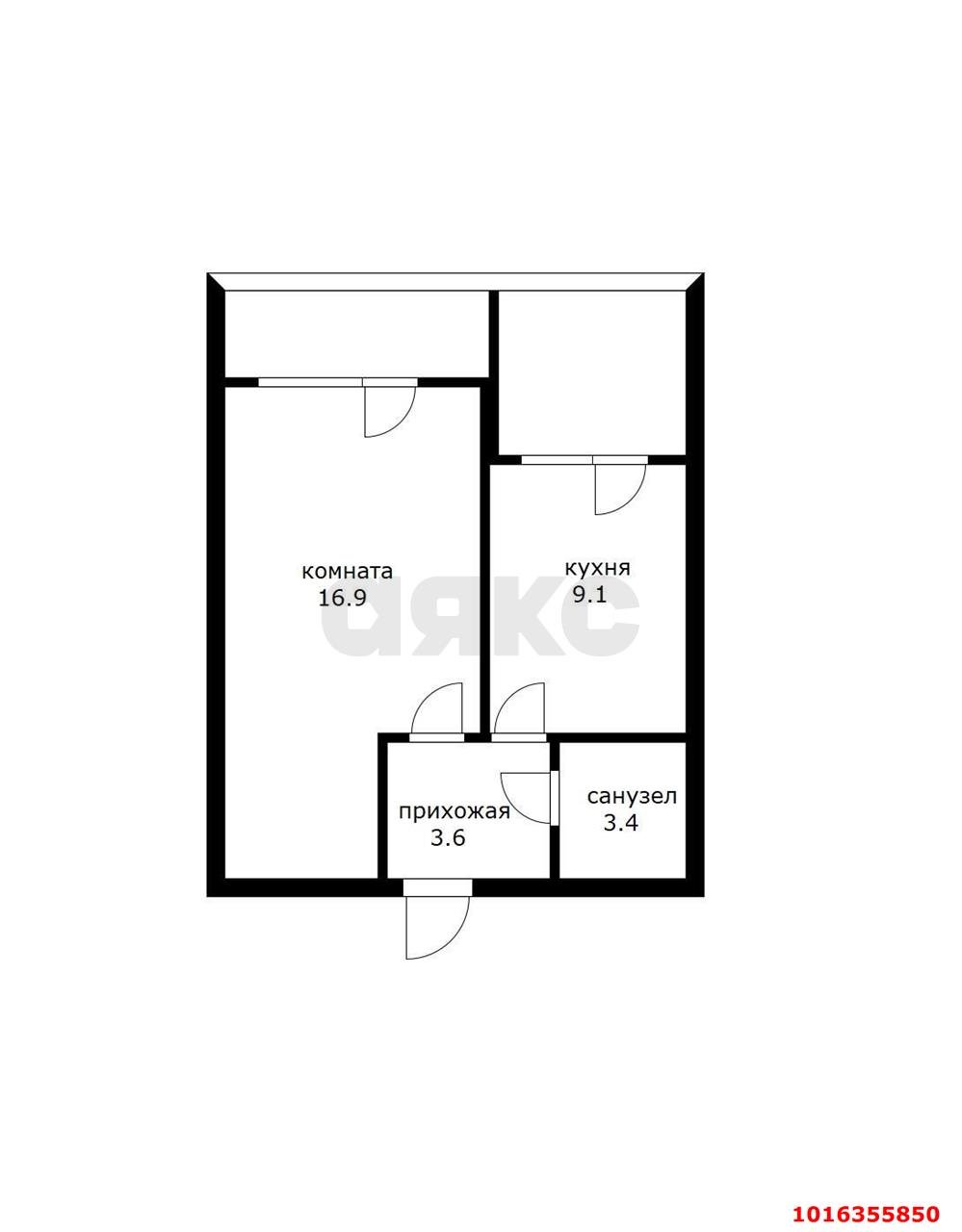Фото №13: 1-комнатная квартира 42 м² - Краснодар, мкр. Прикубанский внутригородской округ, ул. им. Сорока А.М., 4/1