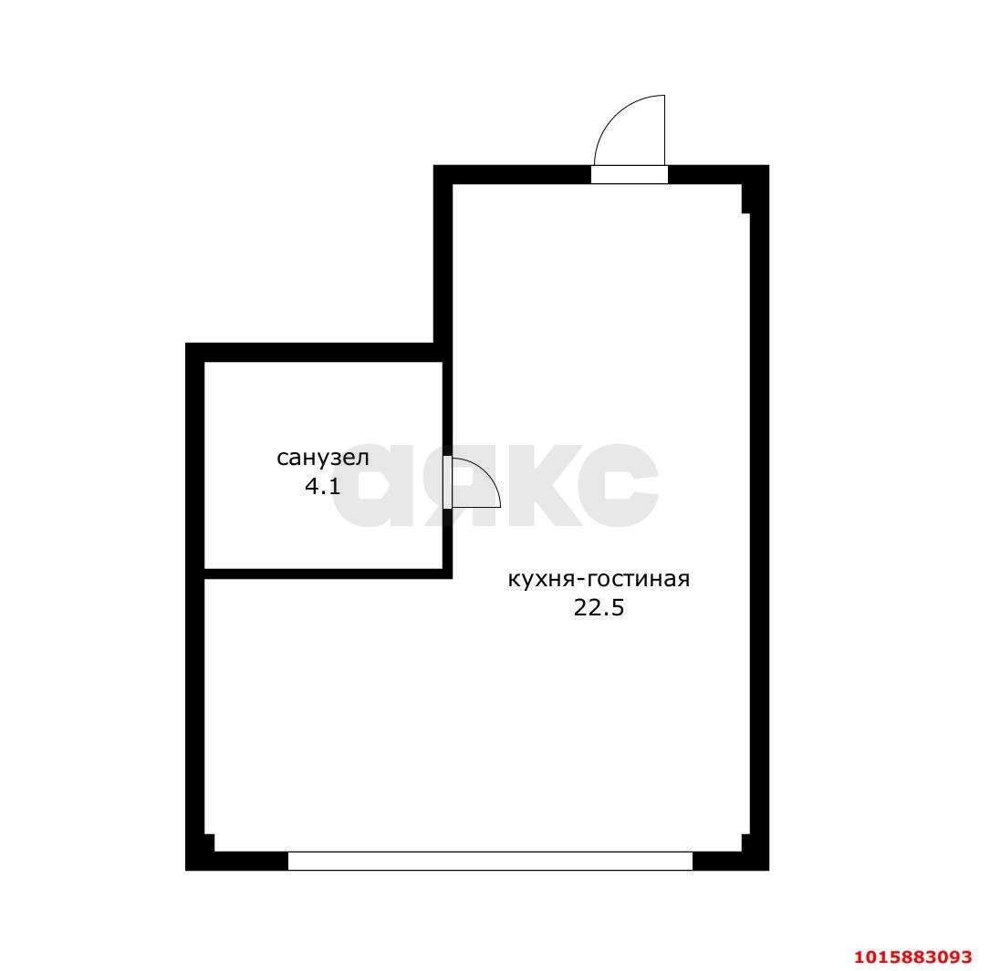 Фото №6: Студия 26 м² - Яблоновский, мкр. жилой комплекс Компаньон-Сити, ул. Шоссейная, 63к1