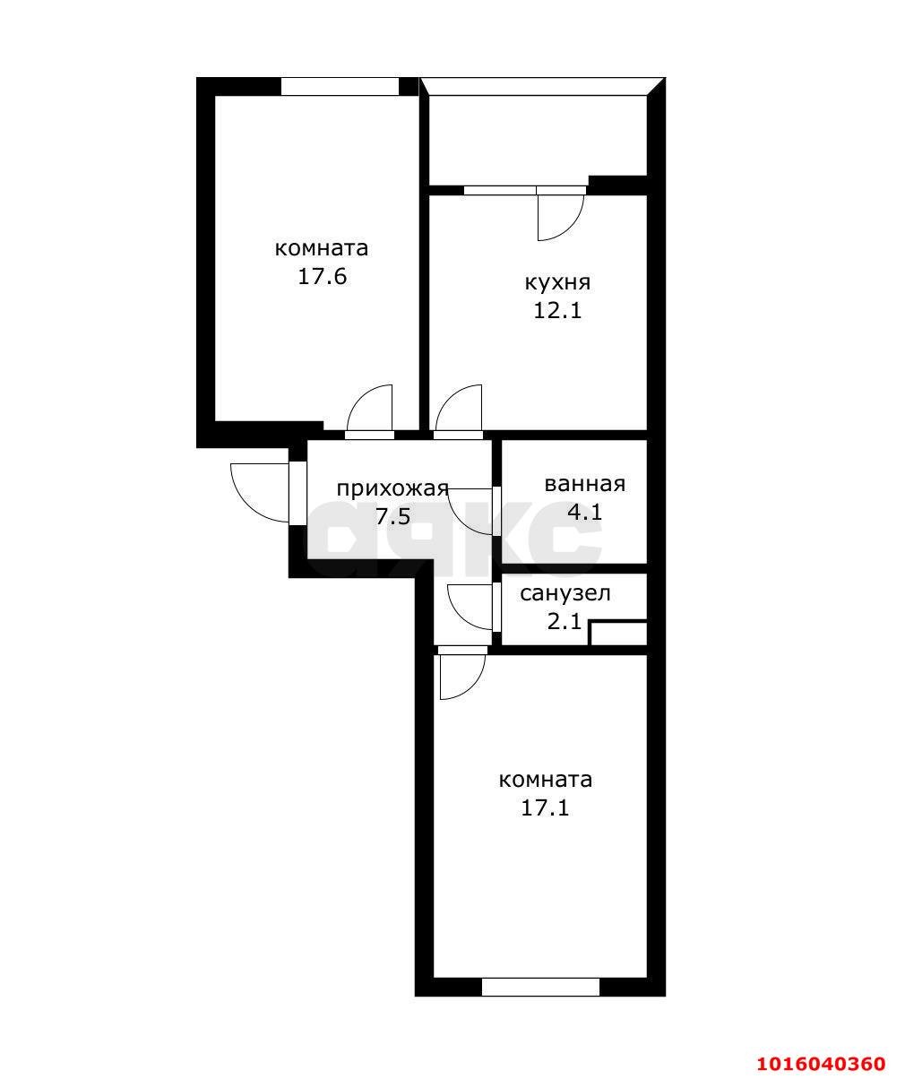 Фото №20: 2-комнатная квартира 60 м² - Краснодар, Прикубанский внутригородской округ, 40 лет Победы, мкр. жилой комплекс Симфония, ул. Российская, 74