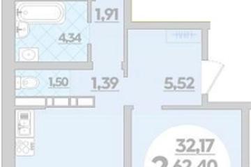 Фото №1: 2-комнатная квартира 64 м² - Майкоп, 