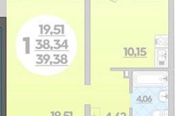 Фото №1: 1-комнатная квартира 39 м² - Майкоп, 