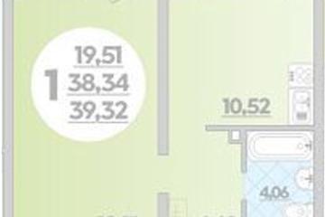Фото №1: 1-комнатная квартира 39 м² - Майкоп, 