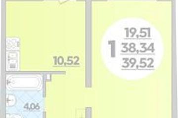 Фото №1: 1-комнатная квартира 39 м² - Майкоп, 