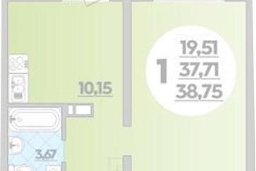 Фото №1: 1-комнатная квартира 38 м² - Майкоп, 