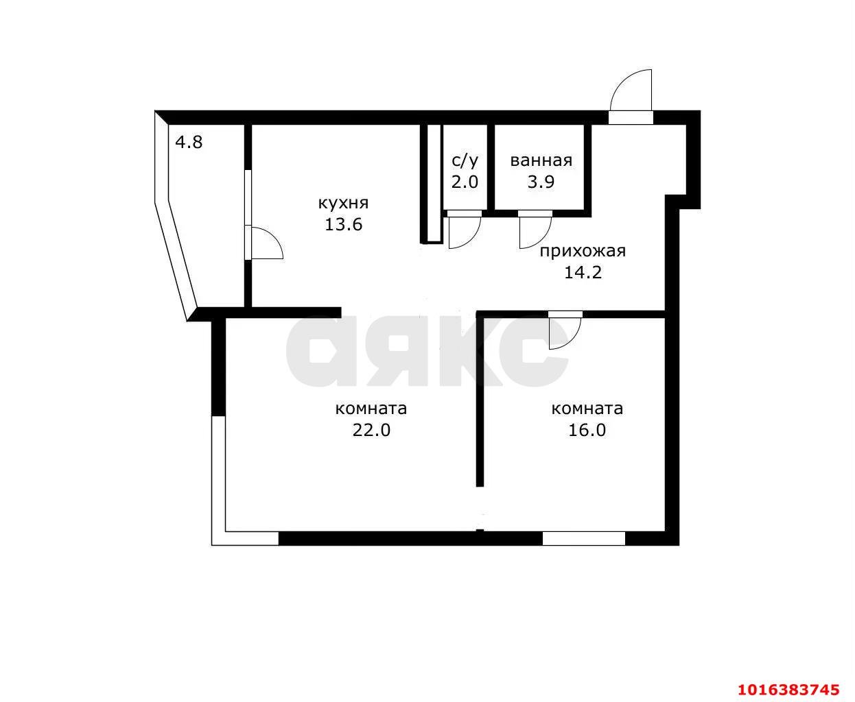 Фото №19: 2-комнатная квартира 71 м² - Краснодар, Прикубанский внутригородской округ, 40 лет Победы, мкр. жилой комплекс Достоевский, ул. Достоевского, 84/1