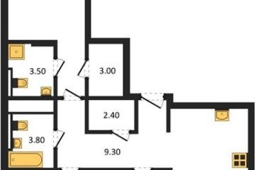 Фото №1: 3-комнатная квартира 85 м² - Краснодар, мкр. жилой комплекс Самолёт-7, 
