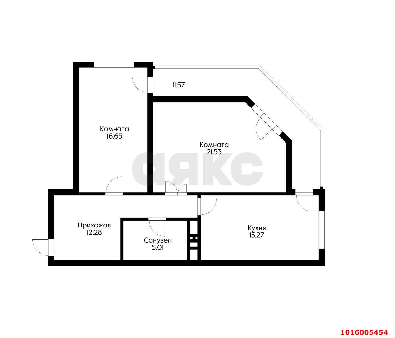 Фото №19: 2-комнатная квартира 83 м² - Краснодар, Прикубанский внутригородской округ, мкр. Фестивальный, ул. Каляева, 265