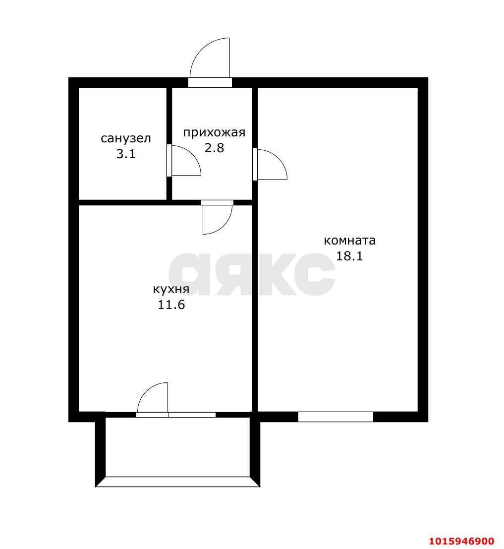 Фото №20: 1-комнатная квартира 35 м² - Новая Адыгея, мкр. жилой комплекс Родной Дом, ул. Бжегокайская, 31/3к3