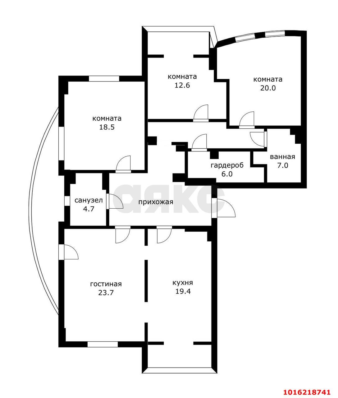 Фото №24: 3-комнатная квартира 140 м² - Краснодар, Центральный внутригородской округ, Западный внутригородской округ, мкр. Центральный, ул. имени Пушкина, 6
