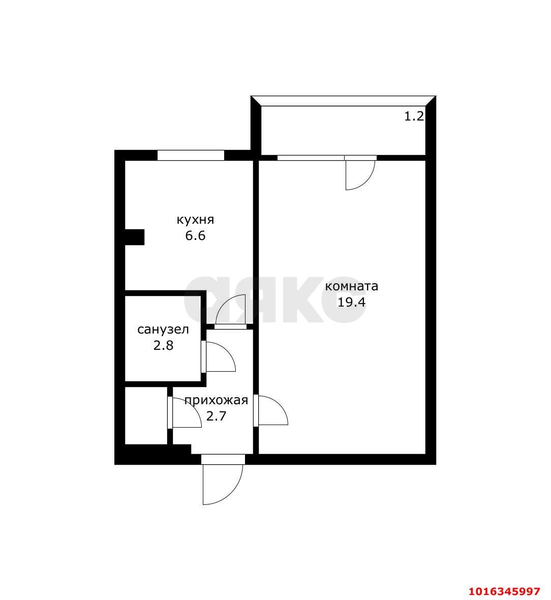 Фото №4: 1-комнатная квартира 35 м² - Краснодар, Прикубанский внутригородской округ, мкр. Микрохирургии глаза, ул. Академика Лукьяненко, 95к4