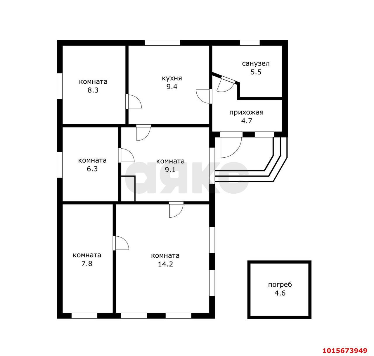 Фото №12: Дом 55 м² + 4 сот. - Краснодар, Центральный внутригородской округ, Школьный, мкр. Центральный, ул. Будённого, 490
