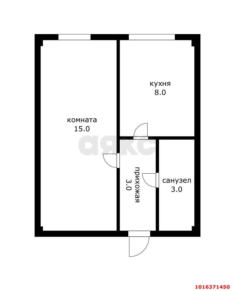 Фото №3: 1-комнатная квартира 30 м² - Российский, мкр. Прикубанский внутригородской округ, ул. Заводовского, 16