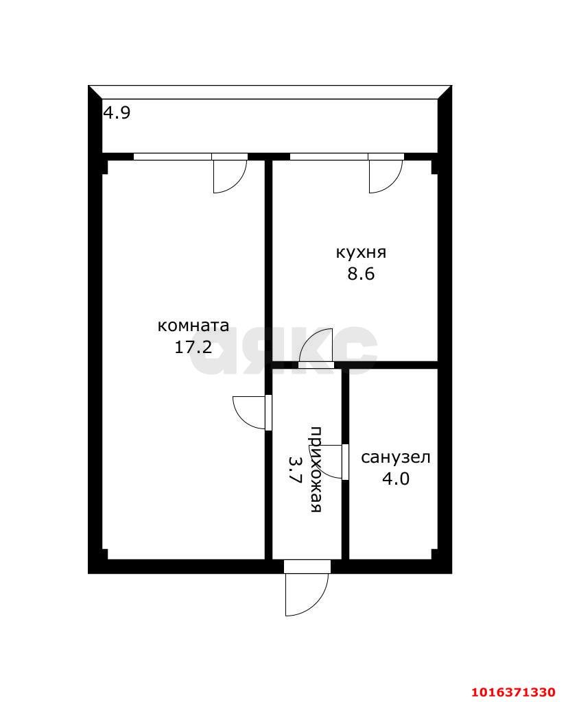 Фото №3: 1-комнатная квартира 38 м² - Российский, мкр. Прикубанский внутригородской округ, ул. Заводовского, 16