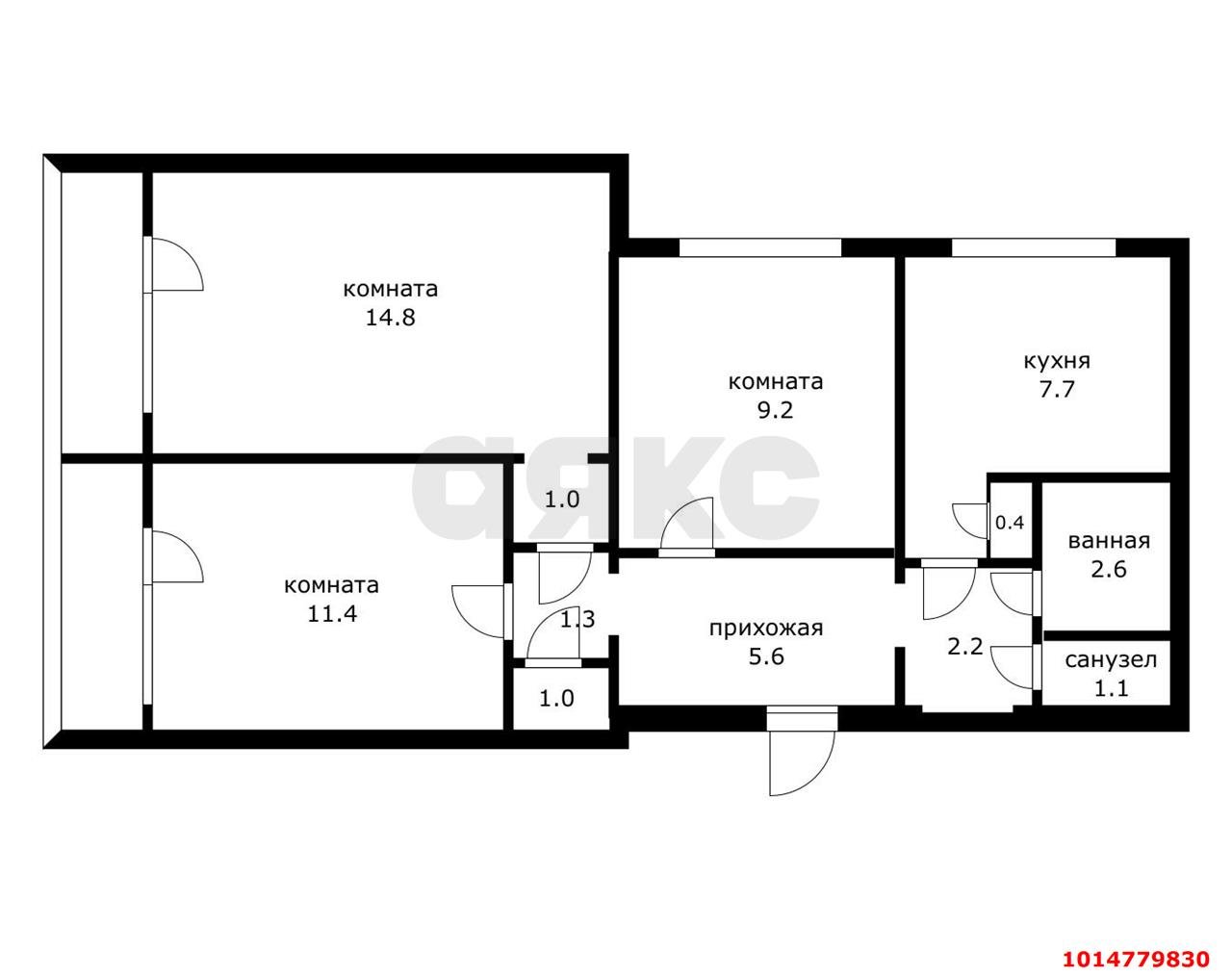 Фото №19: 3-комнатная квартира 64 м² - Краснодар, Карасунский внутригородской округ, мкр. Гидростроителей, ул. Трудовой Славы