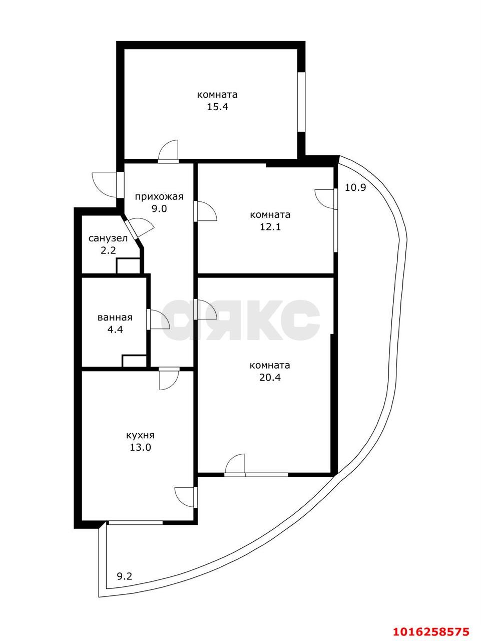 Фото №18: 3-комнатная квартира 96 м² - Краснодар, Центральный внутригородской округ, мкр. Центральный, ул. Базовская, 69