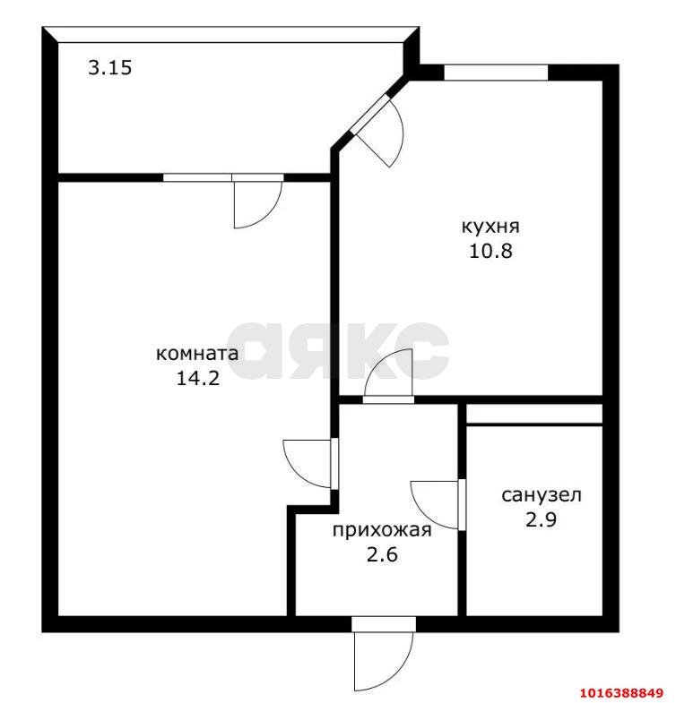 Фото №11: 1-комнатная квартира 32 м² - Краснодар, Прикубанский внутригородской округ, мкр. жилой комплекс Южане, ул. Даниила Смоляна, 78
