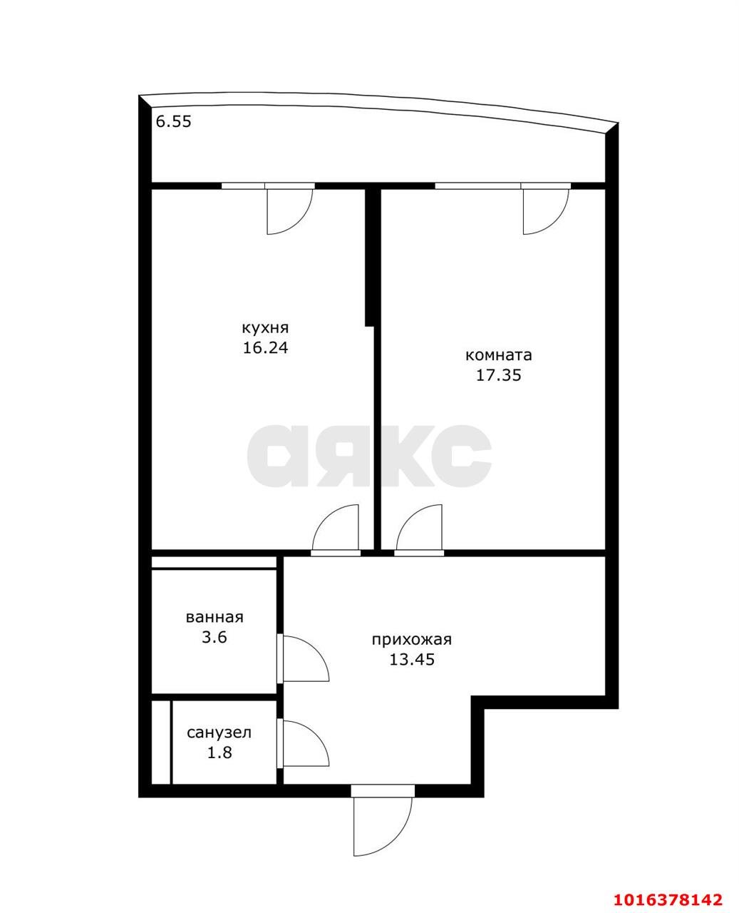 Фото №11: 1-комнатная квартира 52 м² - Краснодар, ул. Вишняковой, 1/23к2