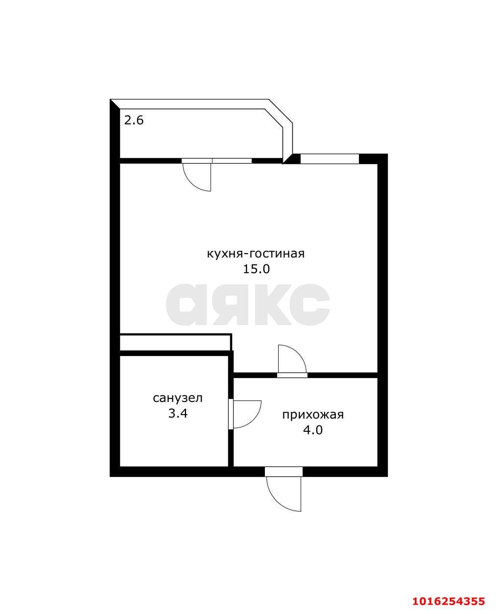 Фото №11: Студия 25 м² - Краснодар, мкр. Прикубанский внутригородской округ, ул. Лётчика Позднякова, 2к8