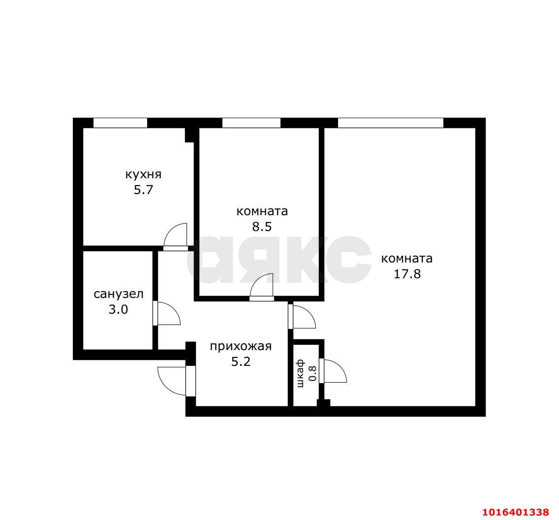 Фото №7: 2-комнатная квартира 41 м² - Краснодар, Карасунский внутригородской округ, Центральный внутригородской округ, мкр. Черёмушки, ул. Ставропольская, 163