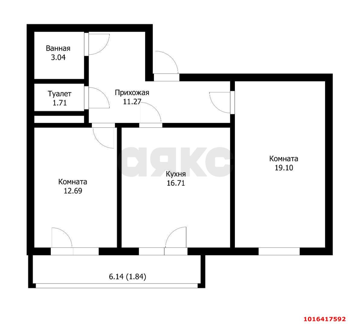 Фото №16: 2-комнатная квартира 70 м² - Краснодар, Прикубанский внутригородской округ, 2-я Площадка, мкр. жилой комплекс Кремлёвские Ворота, ул. Кореновская, 2к4