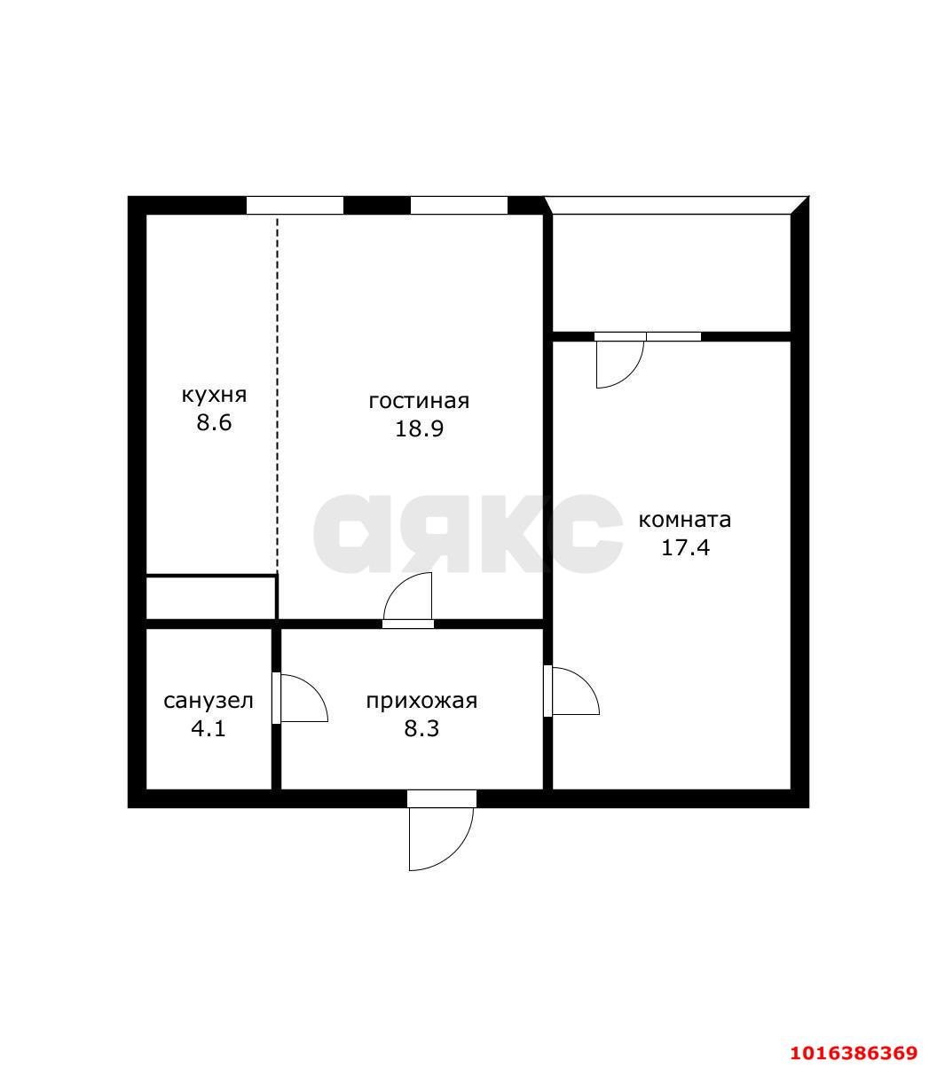 Фото №2: 2-комнатная квартира 61 м² - Краснодар, Пашковский, мкр. Карасунский внутригородской округ, ул. Бородинская, 152/А