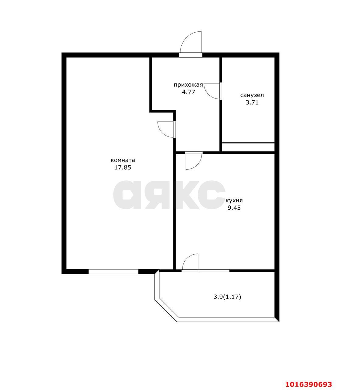 Фото №9: 1-комнатная квартира 38 м² - Краснодар, Прикубанский внутригородской округ, мкр. Московский, ул. им. Байбакова Н.К., 4