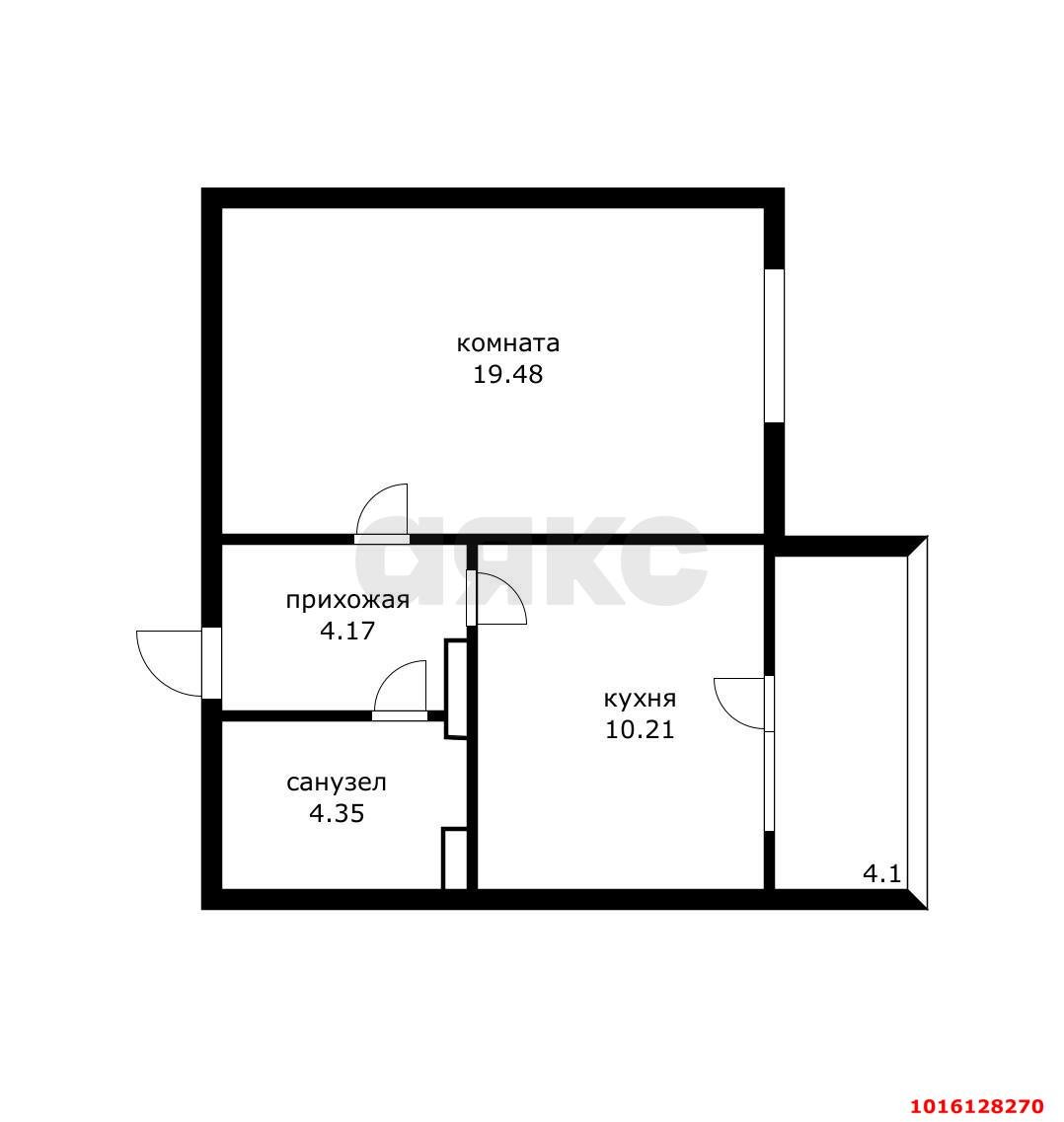 Фото №10: 1-комнатная квартира 42 м² - Краснодар, Западный внутригородской округ, мкр. Юбилейный, пр-кт Чекистов, 24/1