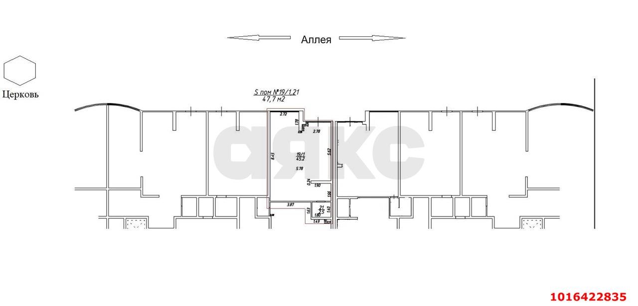 Фото №12: Коммерция 47 м² - Краснодар, жилой комплекс Red777, Прикубанский внутригородской округ, мкр. Россинского, ул. Адмирала Крузенштерна, 5/2