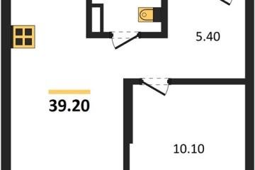 Фото №1: 1-комнатная квартира 39 м² - Краснодар, мкр. Прикубанский внутригородской округ, 