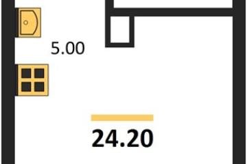Фото №1: Студия 24 м² - Краснодар, мкр. Прикубанский внутригородской округ, 