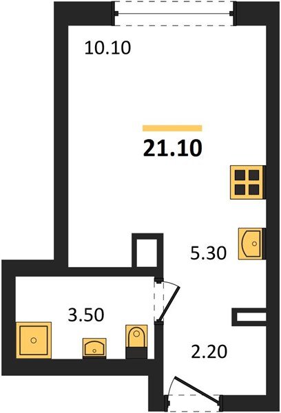 Фото №1: Студия 21 м² - Краснодар, мкр. Прикубанский внутригородской округ