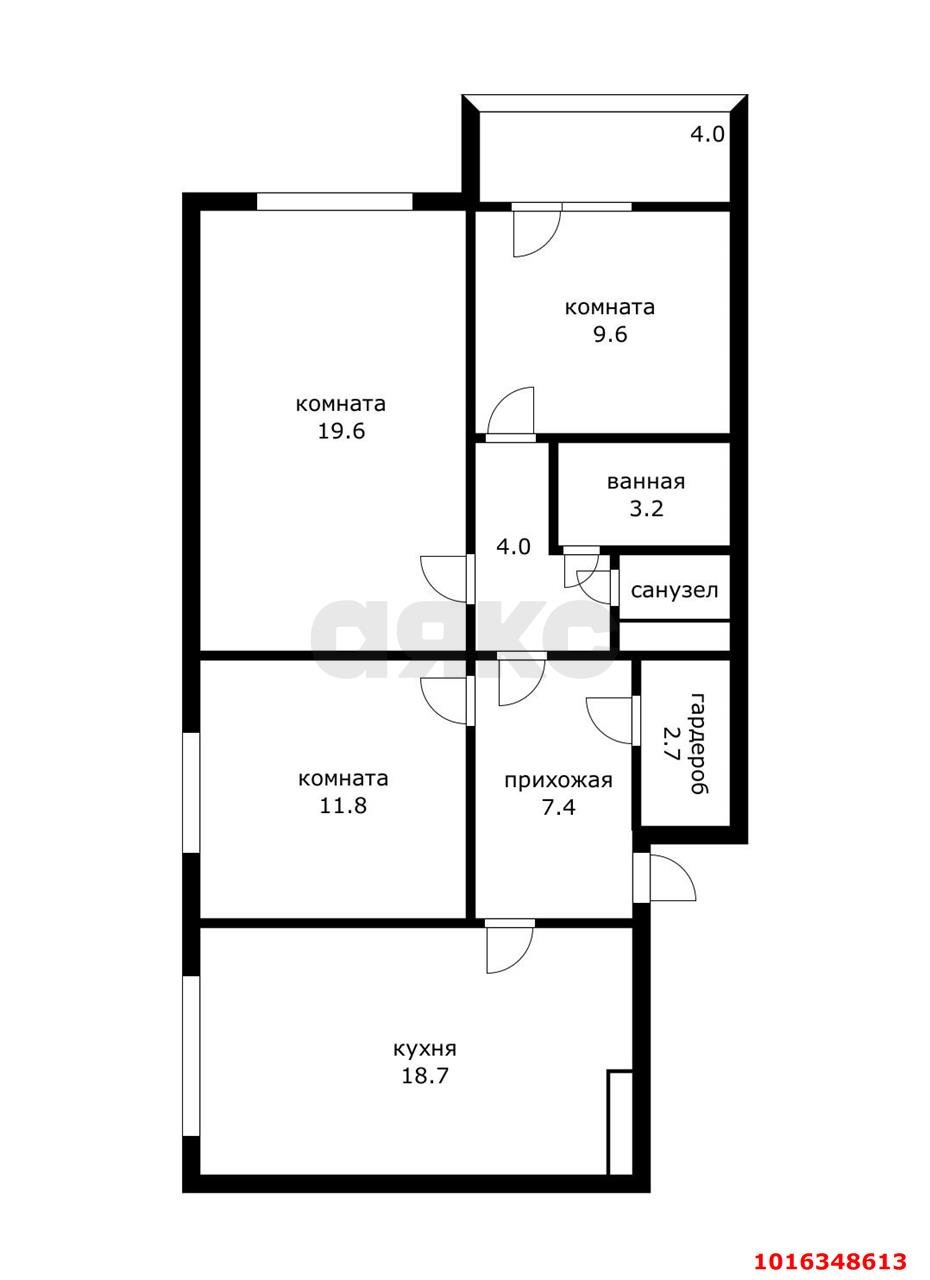 Фото №17: 3-комнатная квартира 82 м² - Краснодар, Прикубанский внутригородской округ, мкр. Восточно-Кругликовский, ул. Черкасская, 58
