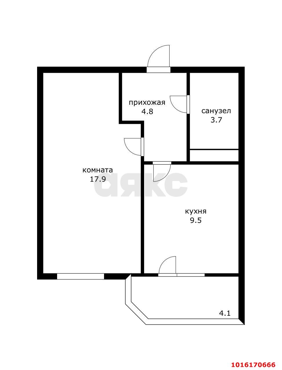 Фото №11: 1-комнатная квартира 40 м² - Краснодар, Прикубанский внутригородской округ, ж/р Восточный, ул. имени 40-летия Победы, 188