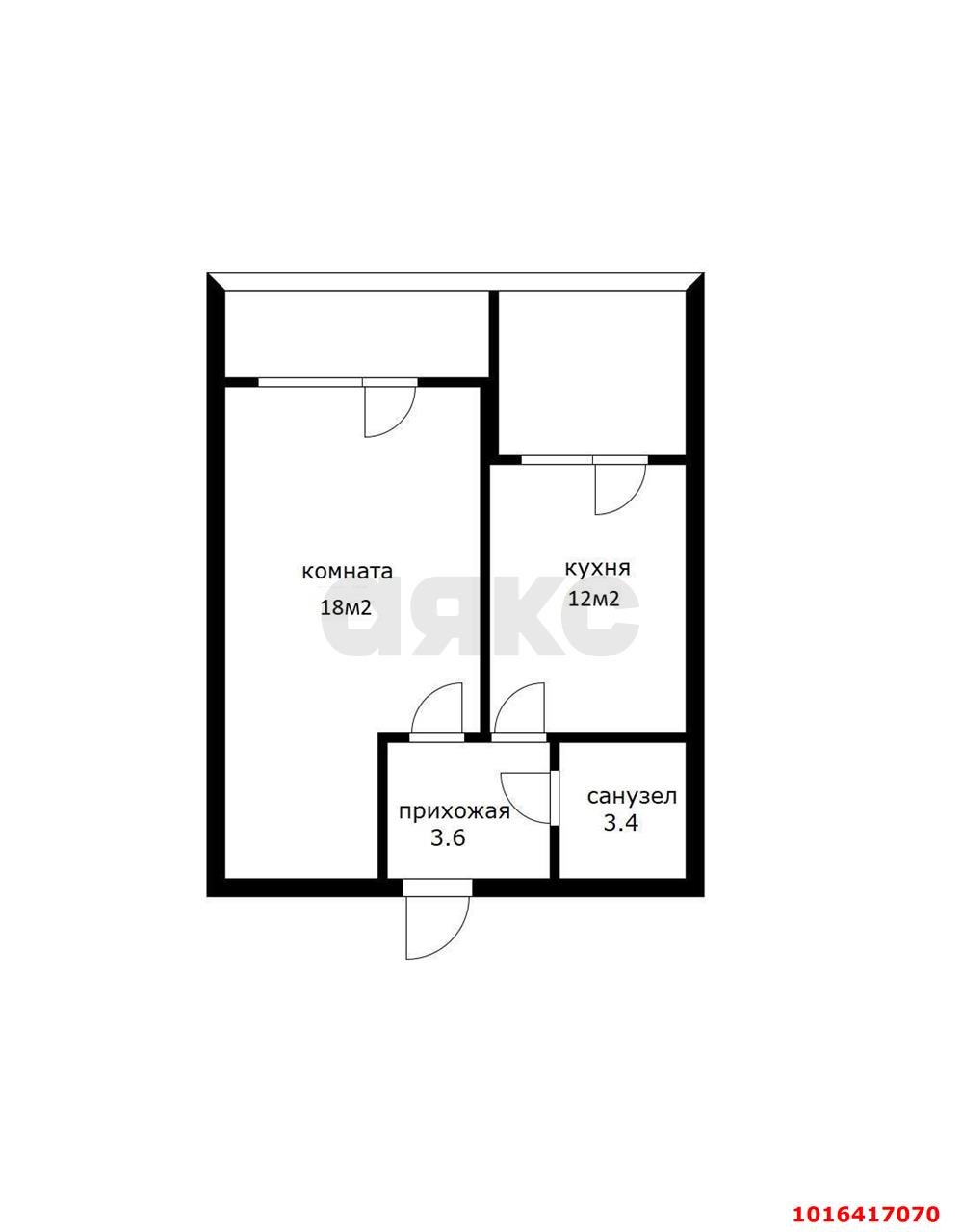 Фото №6: 1-комнатная квартира 41 м² - Краснодар, Прикубанский внутригородской округ, мкр. жилой комплекс Лондон Парк, ул. имени Ивана Лотышева, 11