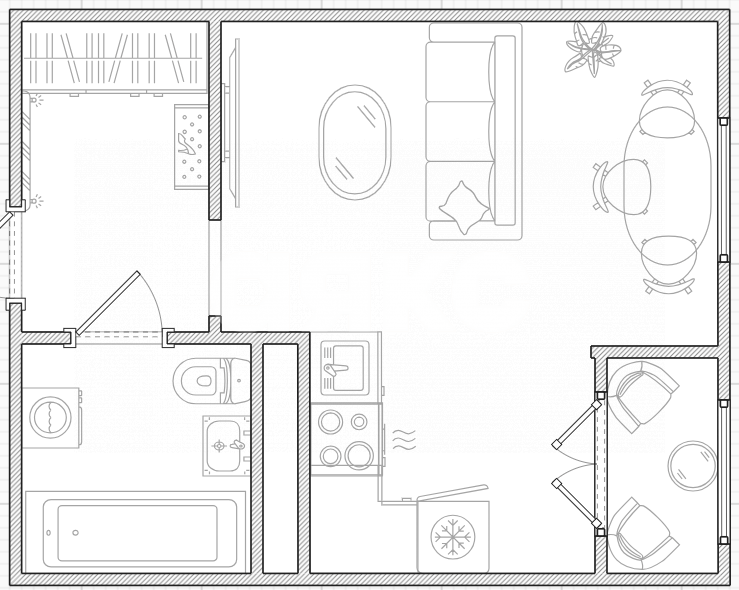Фото №7: Студия 26 м² - Тула, Зареченский территориальный округ, п. Горелки, ул. Большая, 6