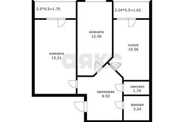 Фото №4: 2-комнатная квартира 60 м² - Краснодар, мкр. ЖК Мечта, ул. имени Героя Георгия Бочарникова
