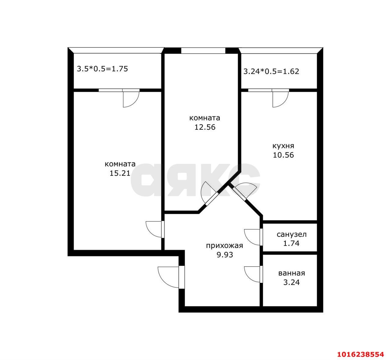 Фото №4: 2-комнатная квартира 60 м² - Краснодар, Прикубанский внутригородской округ, мкр. ЖК Мечта, ул. имени Героя Георгия Бочарникова
