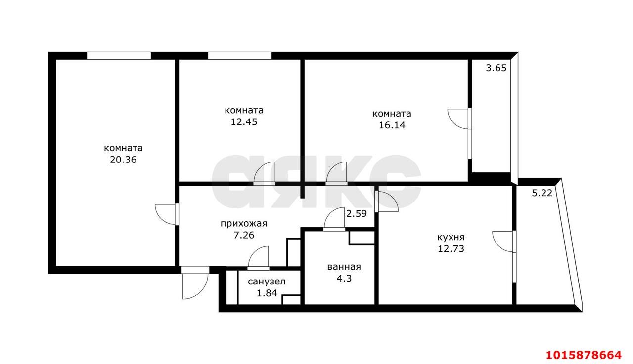 Фото №15: 3-комнатная квартира 76 м² - Краснодар, Прикубанский внутригородской округ, мкр. жилой комплекс Зелёный театр, ул. Западный Обход, 39/1к4