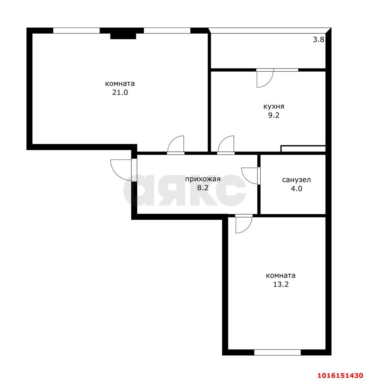 Фото №9: 2-комнатная квартира 59 м² - Краснодар, Прикубанский внутригородской округ, мкр. жилой комплекс Гармония, ул. имени Валерия Вишневецкого, 7к1