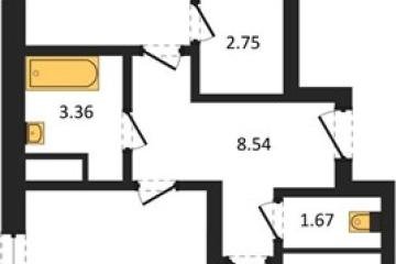 Фото №1: 2-комнатная квартира 67 м² - Знаменский, мкр. Родные Просторы, 