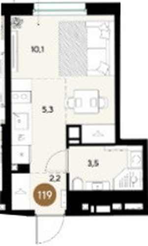 Фото №1: Студия 21 м² - Краснодар, мкр. Прикубанский внутригородской округ