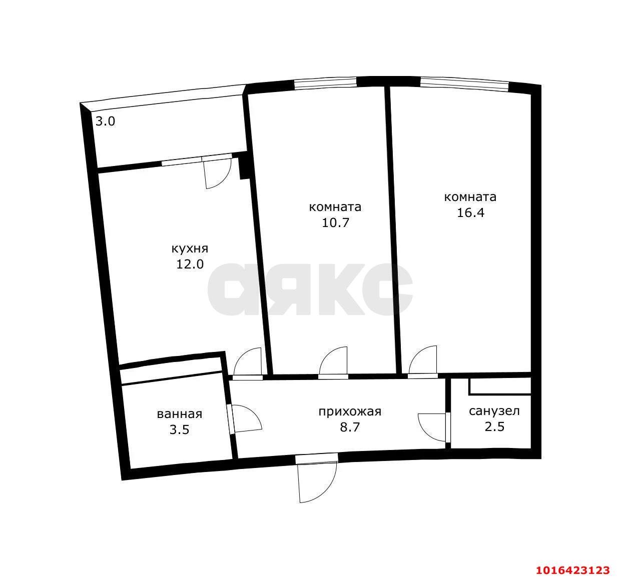 Фото №17: 2-комнатная квартира 57 м² - Краснодар, Центральный внутригородской округ, Черёмушки, мкр. жилой комплекс Фонтаны, ул. Старокубанская, 2/23к2