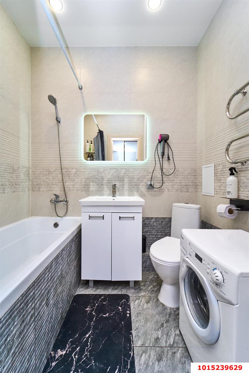 Фото №8: 1-комнатная квартира 36 м² - Краснодар, Прикубанский внутригородской округ, Калинино, Завод Радиоизмерительных Приборов, мкр. ЖК Акварели-2, ул. Тепличная, 62/1к6